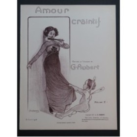 AUBERT Gaston Amour Craintif Pousthomis Piano Chant 1908