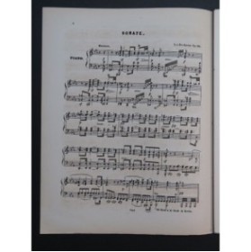 BEETHOVEN Sonate op 111 Piano ca1850