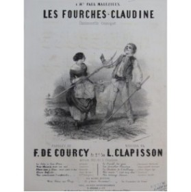 CLAPISSON Louis Les Fourches Claudine Chant Piano 1851