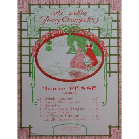 PESSE Maurice Prélude Printanier Piano 1918