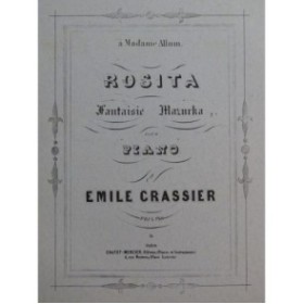 CRASSIER Émile Rosita Piano