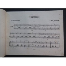 DUFFNER Auguste L'Inconnue Piano XIXe siècle
