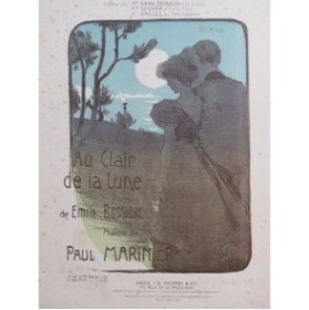 FAUCHEY Paul Au Clair de la Lune Chant Piano 1898