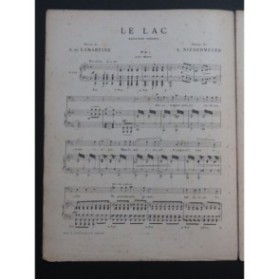 NIEDERMEYER Louis Le Lac Chant Piano 1899