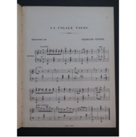 COOTE Charles La Cigale Valse Piano 1890
