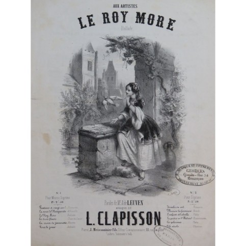 CLAPISSON Louis Le Roy More Chant Piano ca1845