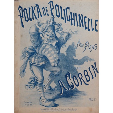 CORBIN A. La Polka de Polichinelle Piano 1885