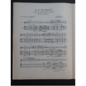 BEN-TAYOUX A L'Alsace Chant Piano 1910