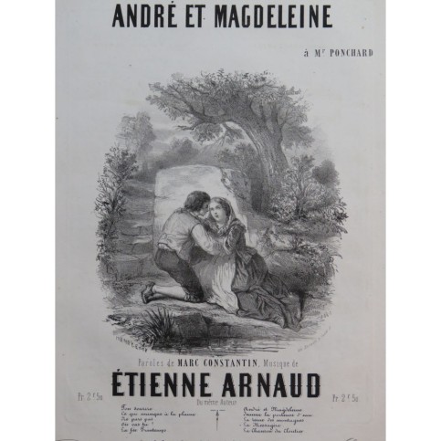 ARNAUD Étienne André et Magdeleine Chant Piano XIXe siècle