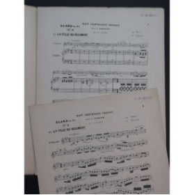 ALARD Delphin Fantaisie sur La Fille du Régiment Donizetti Violon Piano 1893