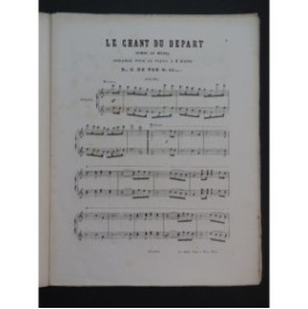 DE VOS Camille Le Chant du Départ Méhul Piano 4 mains ca1872