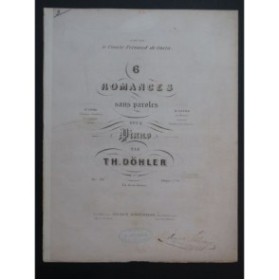 DÖHLER Théodore Romances sans paroles op 44 Livre No 2 Piano ca1845