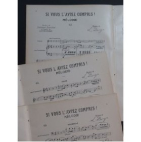 DENZA Luigi Si vous l'aviez compris Chant Piano Violon Violoncelle 1919