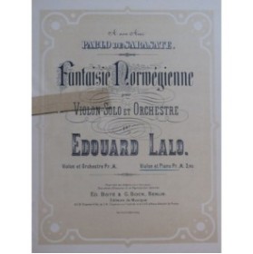 LALO Edouard Fantaisie Norvégienne Violon Piano ca1880