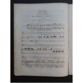 NIEDERMEYER Louis Le Lac Piano Chant ca1840
