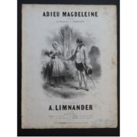 LIMNANDER Armand Adieu Magdeleine Chant Piano ca1850