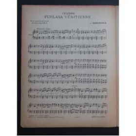 SARATOSGA Célèbre Furlana Vénitienne Piano 1914