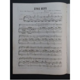 DE SAINT GERVAIS L. Être Deux Chant Piano ca1860