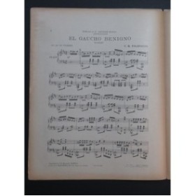 FILIPOTTO C. Q. El Gaucho Benigno Tango Piano 1921