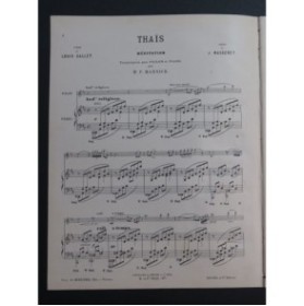 MASSENET Jules Thaïs Méditation Piano Violon 1894