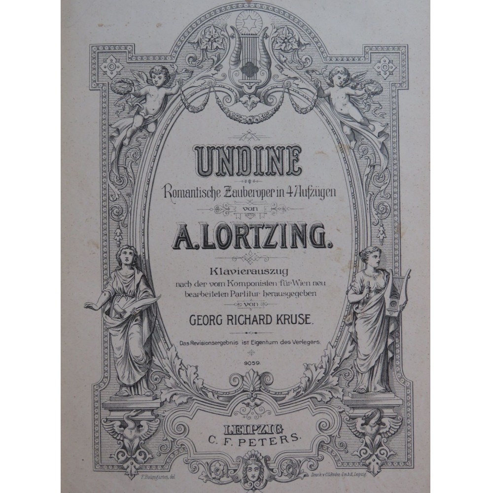 LORTZING Albert Undine Opéra Chant Piano