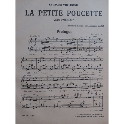 D'ARCT Alexandre La Petite Poucette Andersen Piano