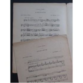 FAURÉ Gabriel Andante op 75 Piano Violon