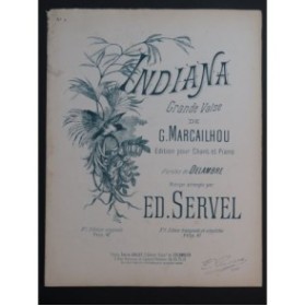 SERVEL Edmond Indiana Chant Piano ca1895