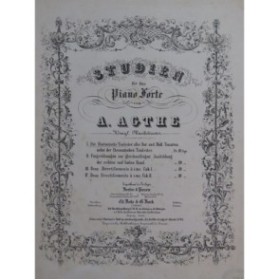 AGTHE A. Studien No 1 Die Diatonische Tonleiter Piano ca1850
