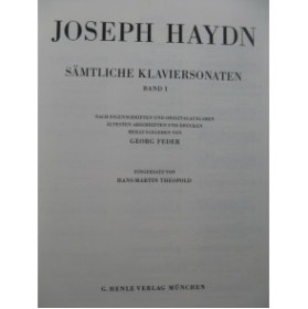 HAYDN Joseph Sämtliche Klaviersonaten Band 1 Piano