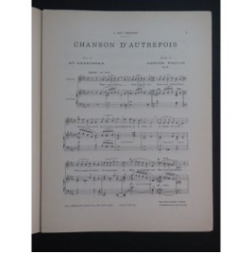 PAULIN Gaston Chanson d'Autrefois Chant Piano