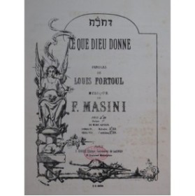 MASINI F. Ce que Dieu Donne Chant Piano ca1858