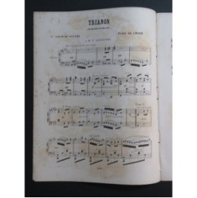 DE CROZE Ferdinand Trianon Chanson Française Piano 1858