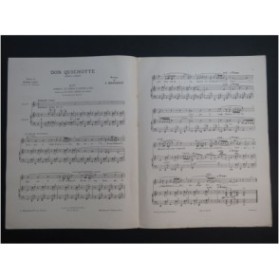 MASSENET Jules Don Quichotte No 7 bis Piano Chant 1910
