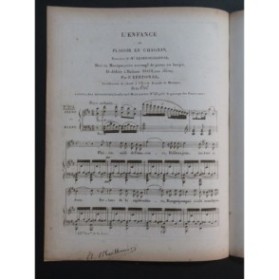 BERTON F. Fils L'Enfance Chant Piano ou Harpe ca1820