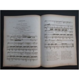 BERTON F. Fils L'Enfance Chant Piano ou Harpe ca1820