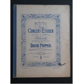 POPPER David Spinnlied op 55 No 1 Violoncelle Piano ca1883