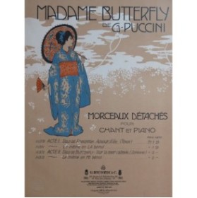 PUCCINI Giacomo Madame Butterfly Solo de Butterfly Chant Piano 1907