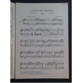 FINCK Herman Dans les Ombres Piano 1910