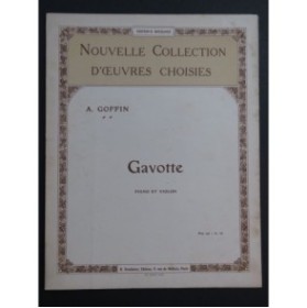 GOFFIN Alfred Gavotte Violon Piano