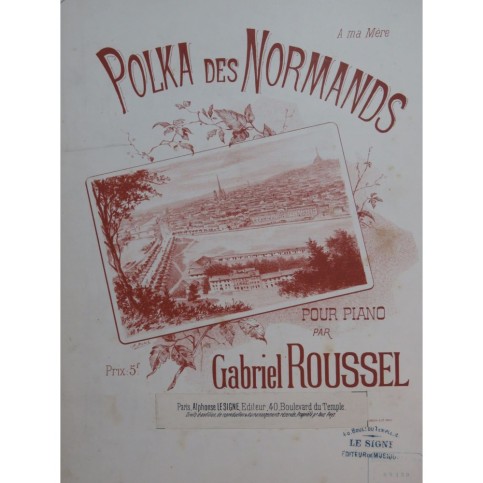 ROUSSEL Gabriel Polka des Normands Piano ca1885