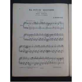 BERNIAUX Désiré Ma Petite Bretonne Piano 1908