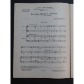 SAINT-REQUIER L. Messe No 2 à l'unisson Chant Orgue ca1930