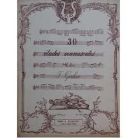 GERLIER F. 30 Etudes Manuscrites Violon 1921