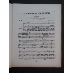 DELIBES Léo Le Jardinier et son Seigneur No 2 Chant Piano 1863