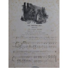 DUCHAMBGE Pauline Le Couvre-Feu Chant Piano ca1830