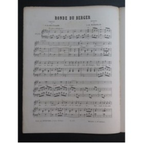 WEKERLIN J. B. Ronde du Berger Chant Piano 1877