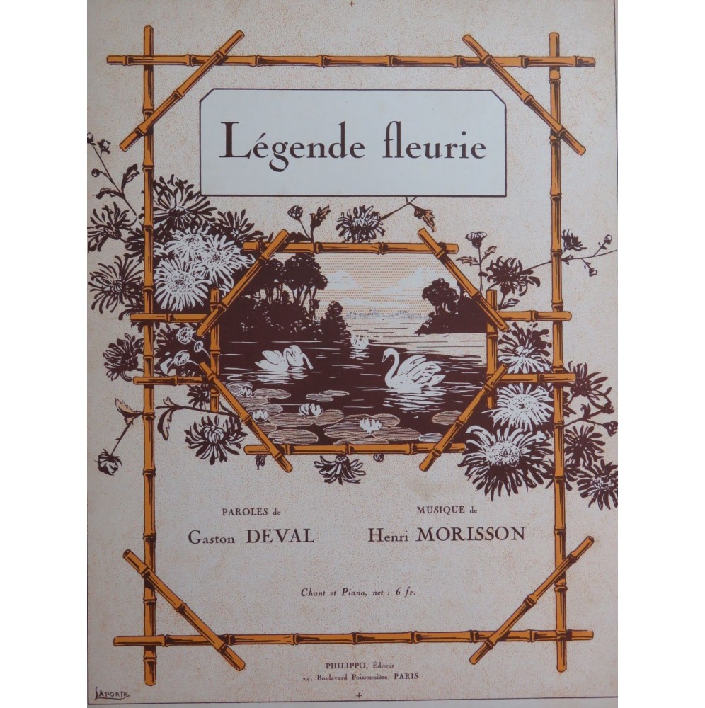 MORISSON Henri Légende Fleurie Chant Piano