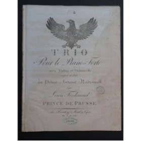 LOUIS FERDINAND de Prusse Trio Piano Violon Violoncelle 1806