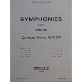WIDOR Ch. M. Symphonie No 4 en Fa op 13 Orgue